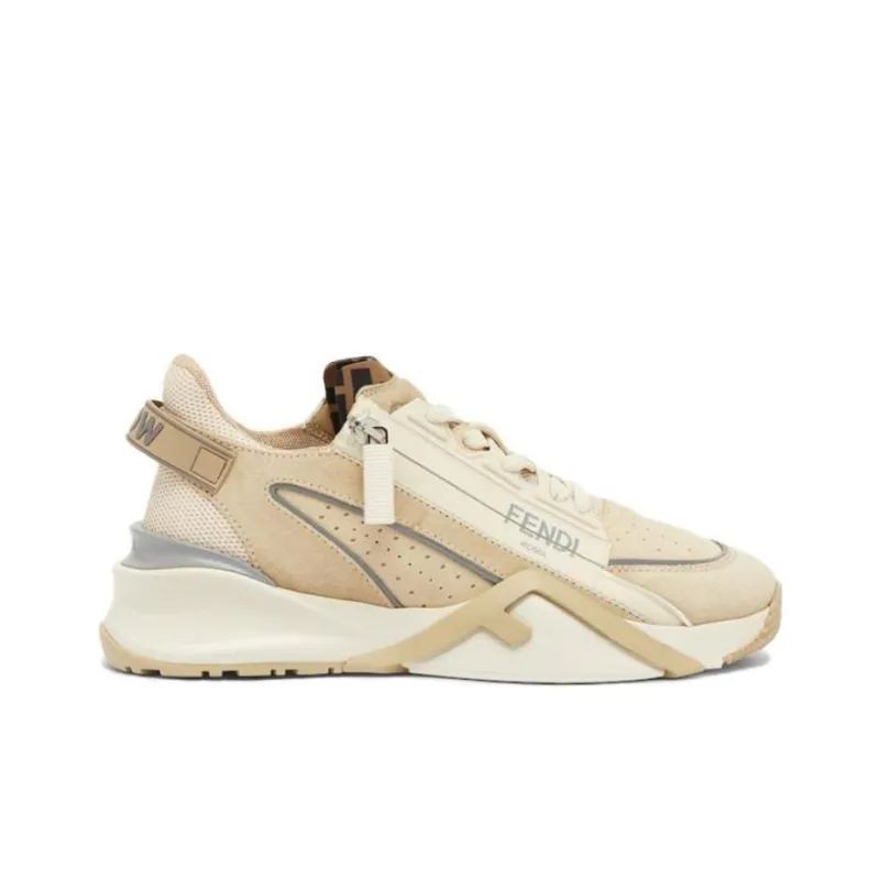 FENDI Flow Low Top Casual Shoes Women's Beige-1