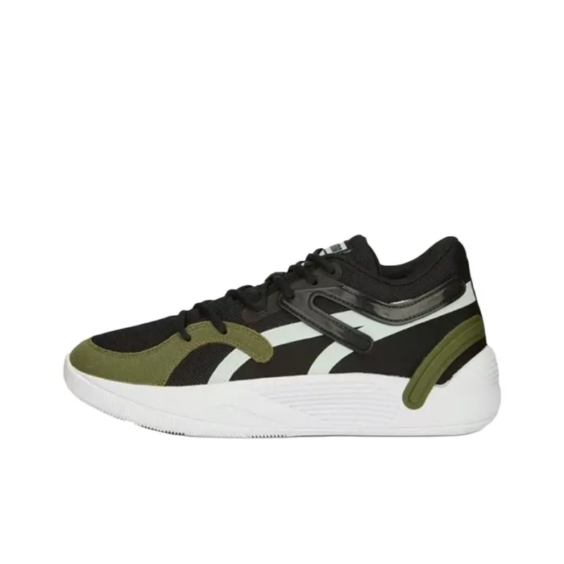 PUMA Trc Blaze Slip Resistant, Abrasion Resistant Cushioning Low Top Basketball Shoes Men's Green-0