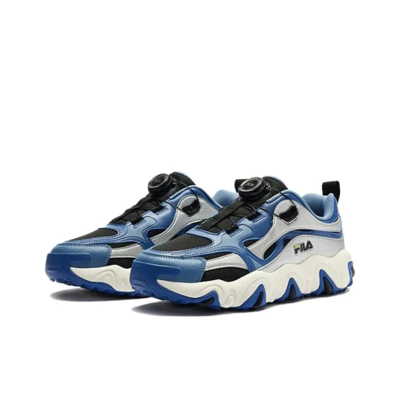 FILA KIDS Slip Resistant Shock Absorbers With Abrasion Resistant Properties Low Top Kids' Outdoor Shoes Blue Teenagers-2