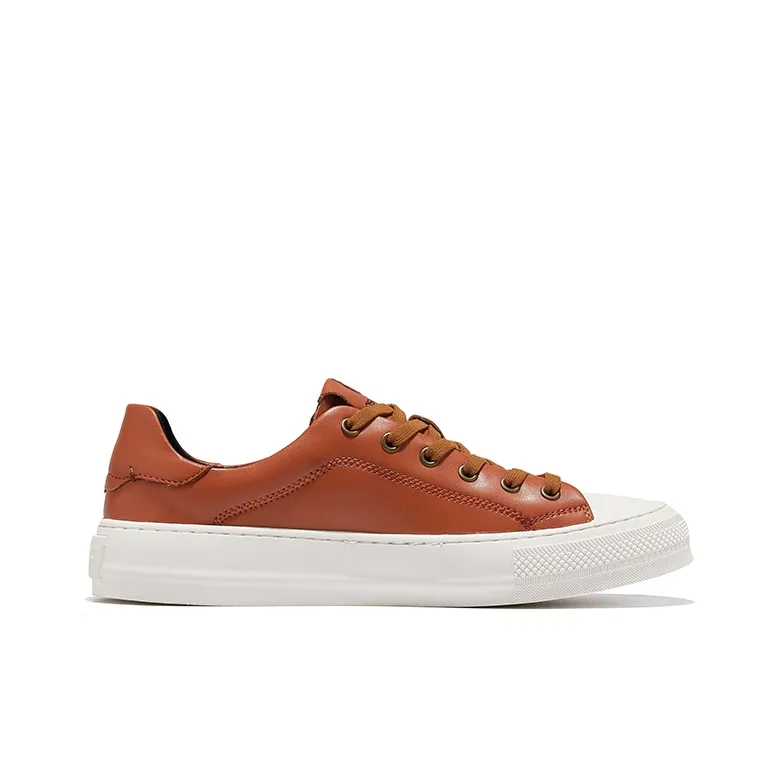 OSITA RED Versatile Ro Shoes Low Top Skateboard Shoes Men's Light Brown-4