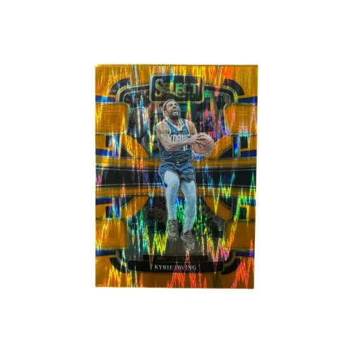PANINI Kyrie Irving SELECT 2023 24 Mavericks Orange Waterfall Holographic Card Sports Cards 1 Pc