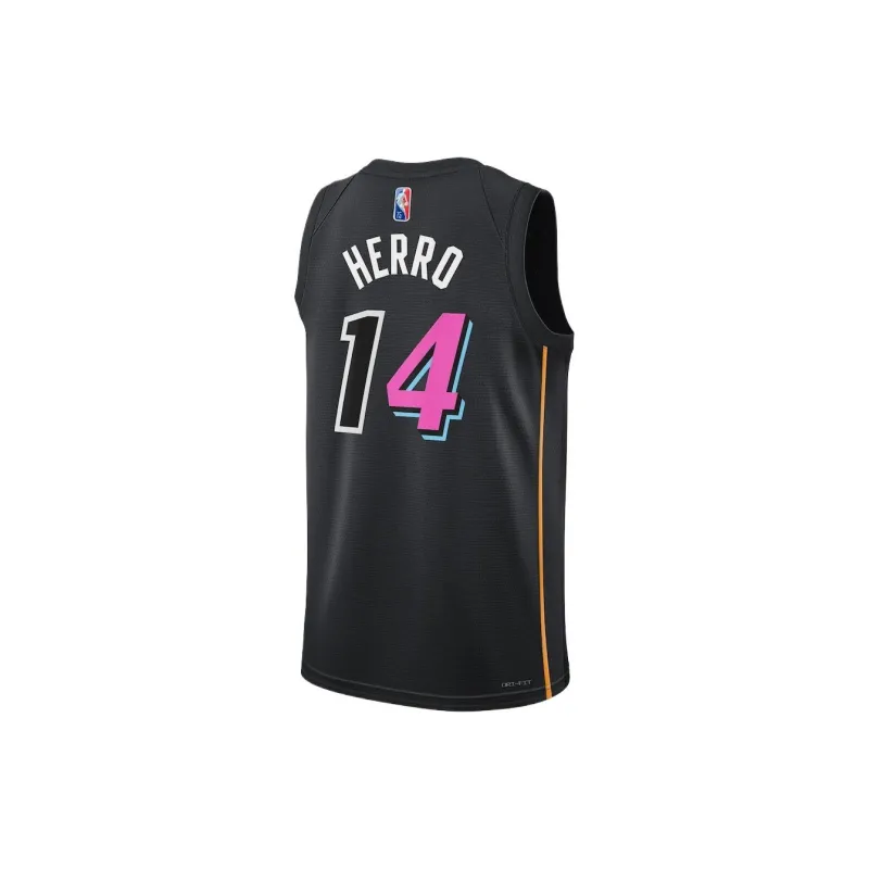 NBA x Nike Miami Heat City Edition Swingman Basketball Jerseys Men's Black-1