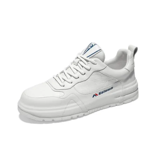 KOLUMB Casual Shoes Men Low-Top White