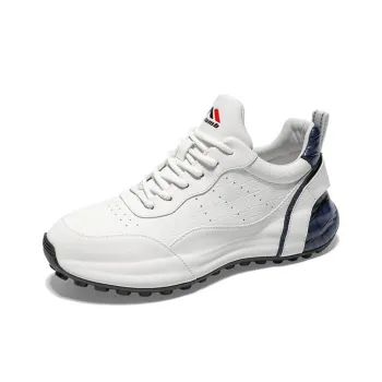 KOLUMB Non slip Wear resistant Shock Absorption Low Top Casual Running Shoes Men's White Blue
