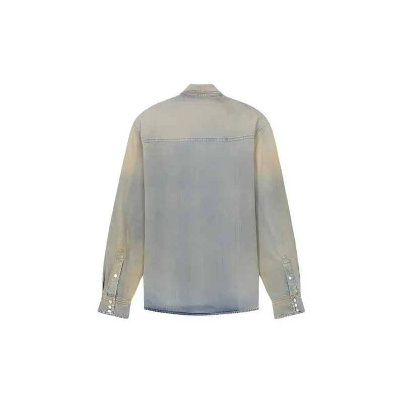 KENZO Drawn Varsity Denim Western Shirt-1