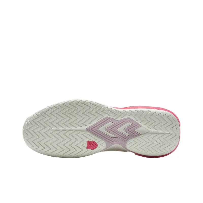 KSWISS Slip Resistant Low Top Running Shoes Men's White Pink-3
