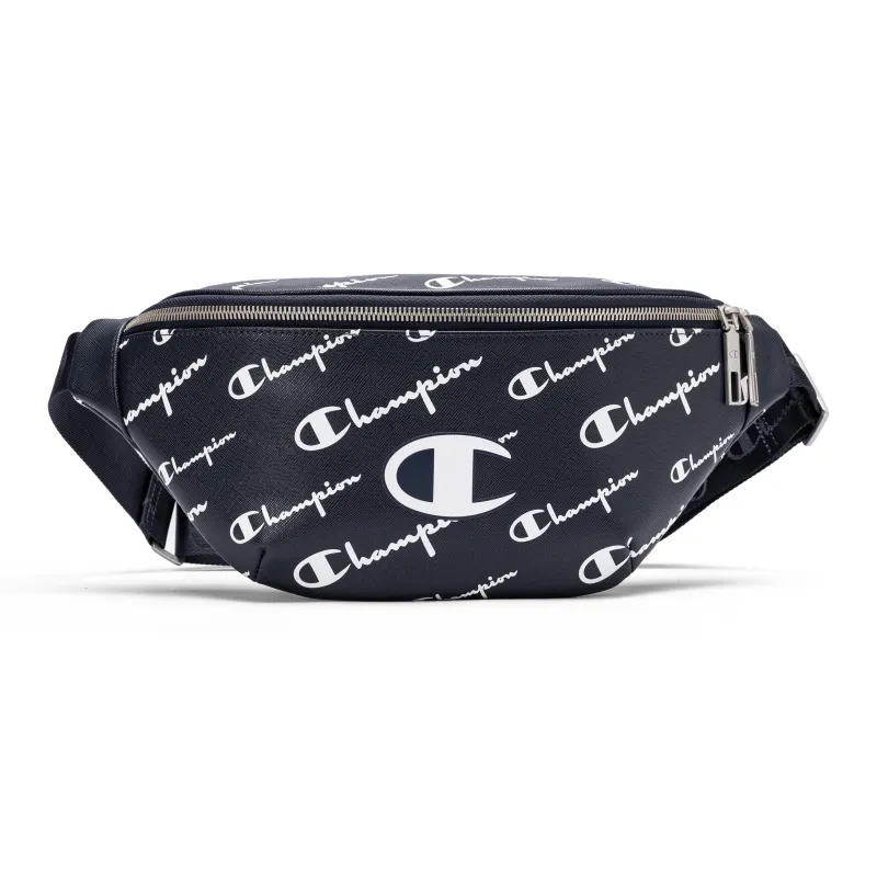 Champion Synthetic Leather Patchwork Fabric Fanny Pack Small Size Unisex Multicolor-4