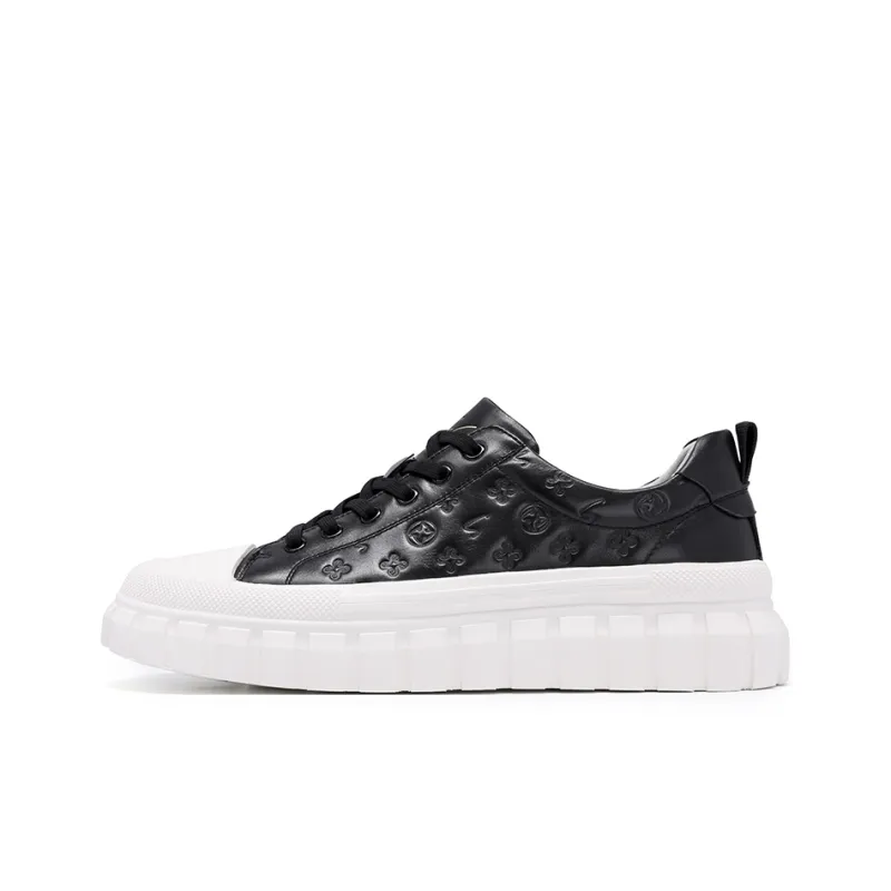 Satchi Skateboard Shoes Men Low Top Black-0