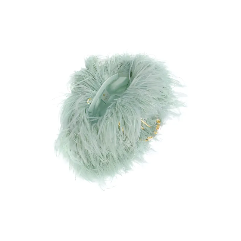 GIVENCHY Kenny Mulberry Silk Shoulder Bag Crossbody Bag Handbag Mini Women's Celadon Green-3