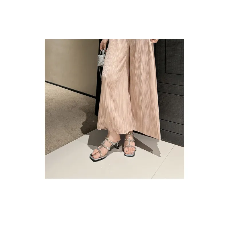 Yeezyy Reezy Slide Slippers Women's Silver-5