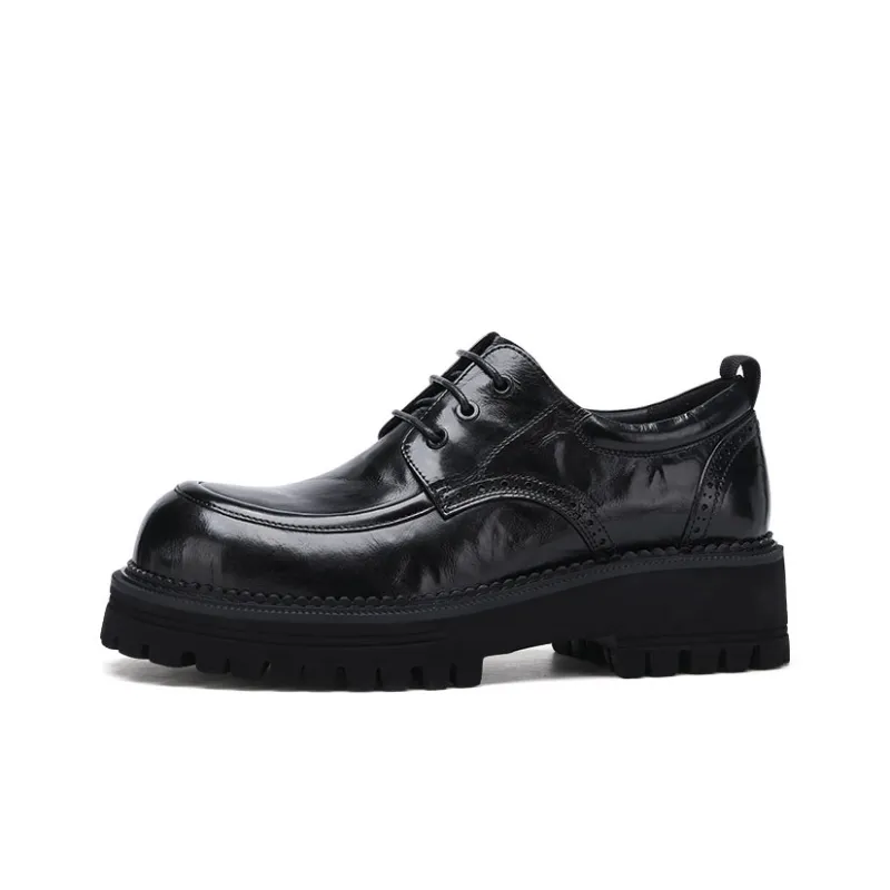 U7 Men's Casual Shoes Men Low Top Black-0