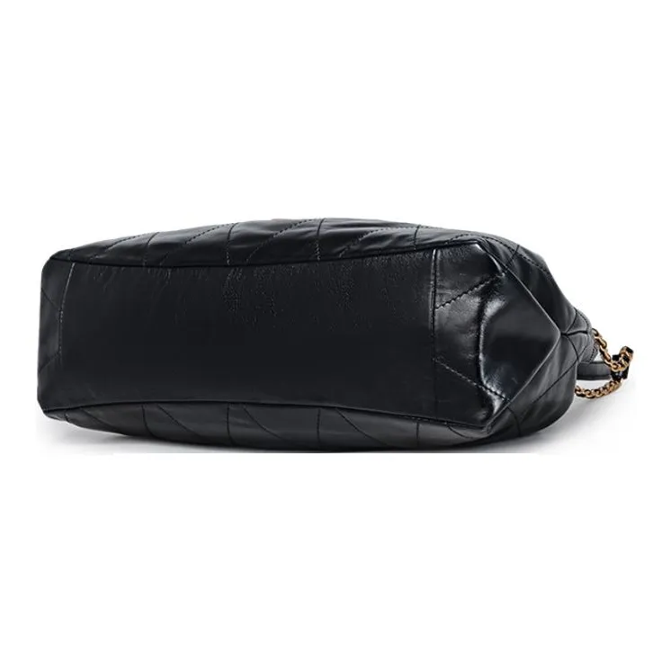 DISSONA Cow Leather One Shoulder Handbag Women's Black/White-4