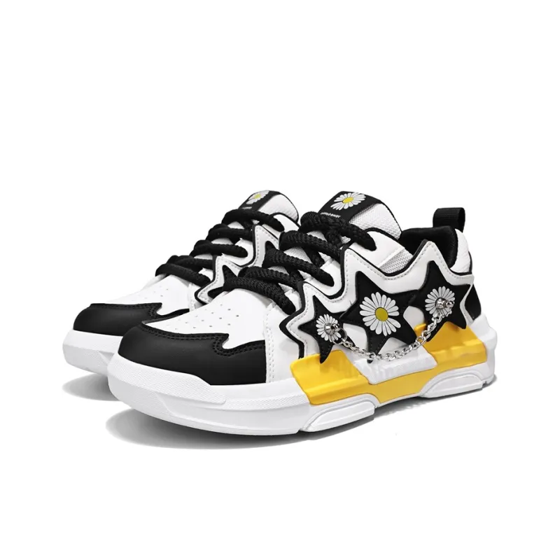 Little Daisy Small Daisy Height Increasing Wear-Resistant Breathable Slip-Resistant Low-Top Skateboard Shoes Men's-3