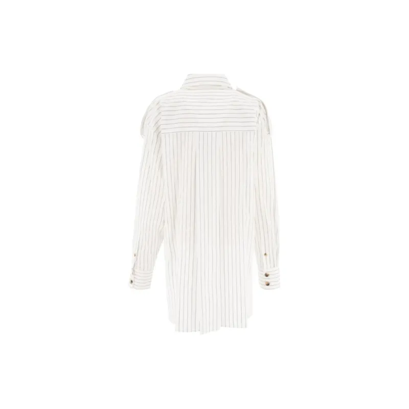 KHAITE Tamal Top 'White/Navy'-1