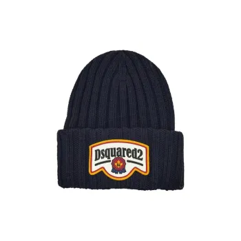DSQUARED 2 Logo Patch Knitted Beanie