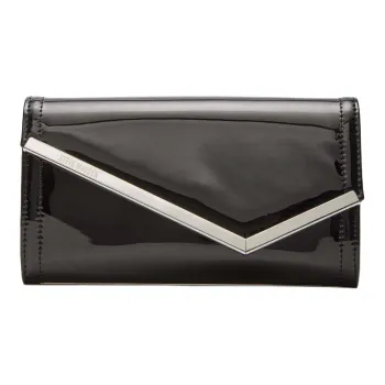 STEVE MADDEN Shiny Leather Clutch Women's Black