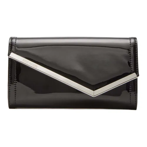 STEVE MADDEN Shiny Leather Clutch Women's Black