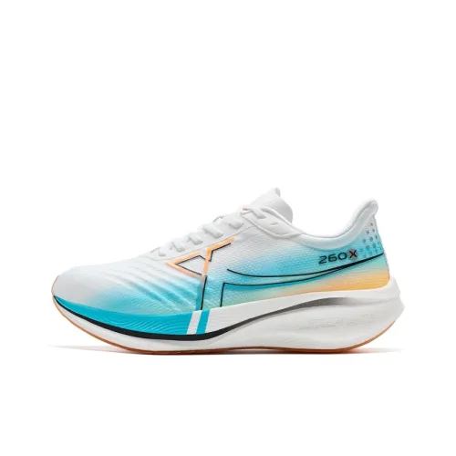 XTEP 260x Running Shoes Men Low-Top Classic White/Smart Blue/High Gloss Orange