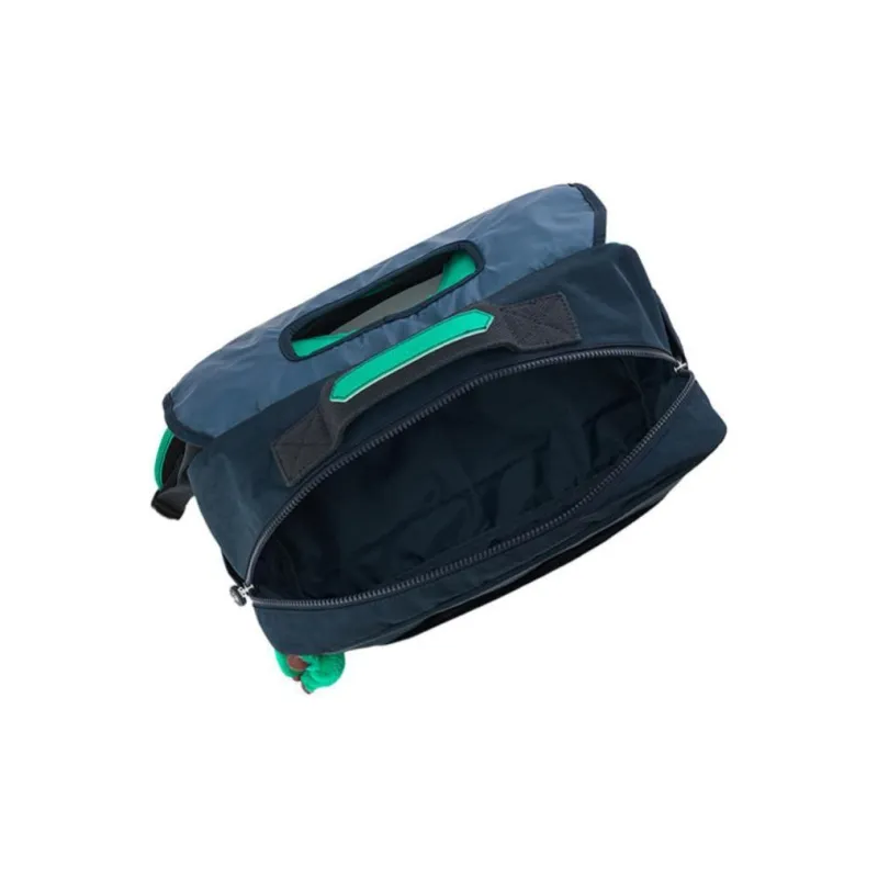 Kipling Polyamide With Nylon Backpack Large Size Unisex Blue & Green-3