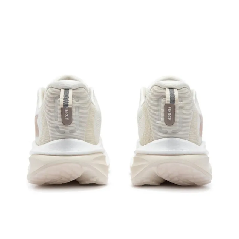361° Red Flame 4 Anti Slip Wear Resistant Low Top Casual Running Shoes Women's White Beige-3