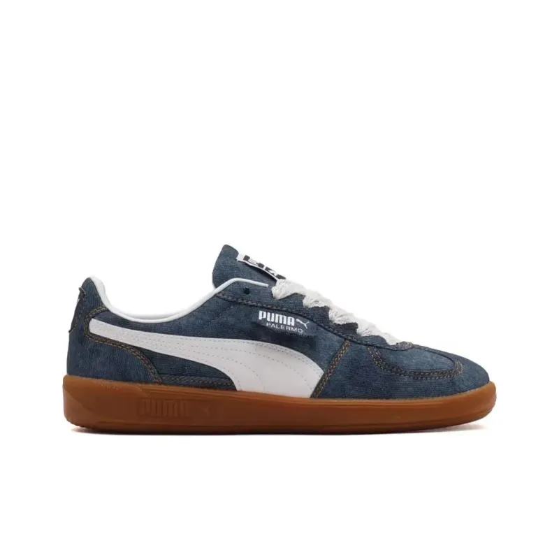 Atmos Pink x PUMA Palermo Anti Slip Wear Resistant Low Top Skateboard Shoes Unisex Blue-1