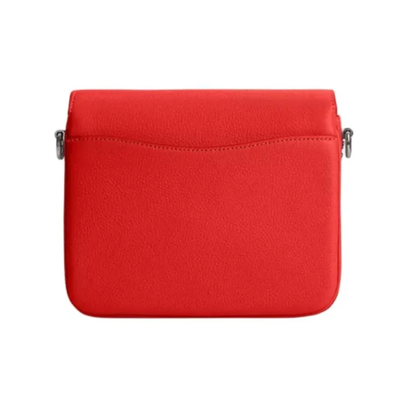 COACH Cassie Polished Pebbled Leather Small Square Bag Handbags Shoulder Bag Crossbody Bag Small Size Women's Red-2