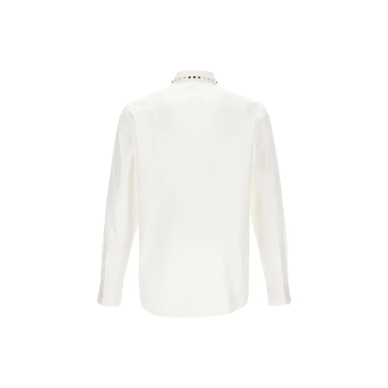 Valentino Untitled Stud Detailed Long Sleeved Shirt-1