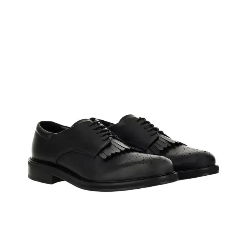 Canali Dress Shoes Men Low-Top Black-2