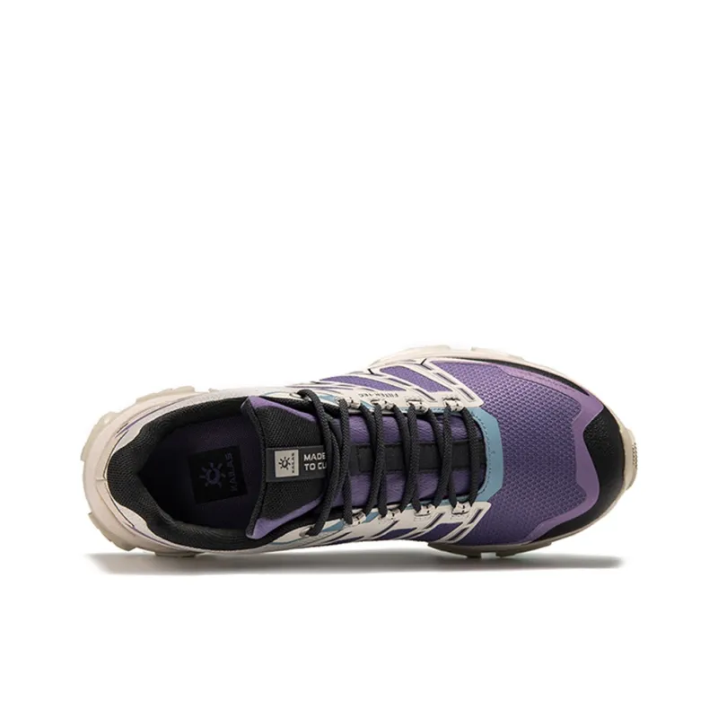 KAILAS Wear-Resistant Water-Resistant Slip-Resistant Low-Top Hiking Trekking Shoes Women's Floral Bellflower Purple-2