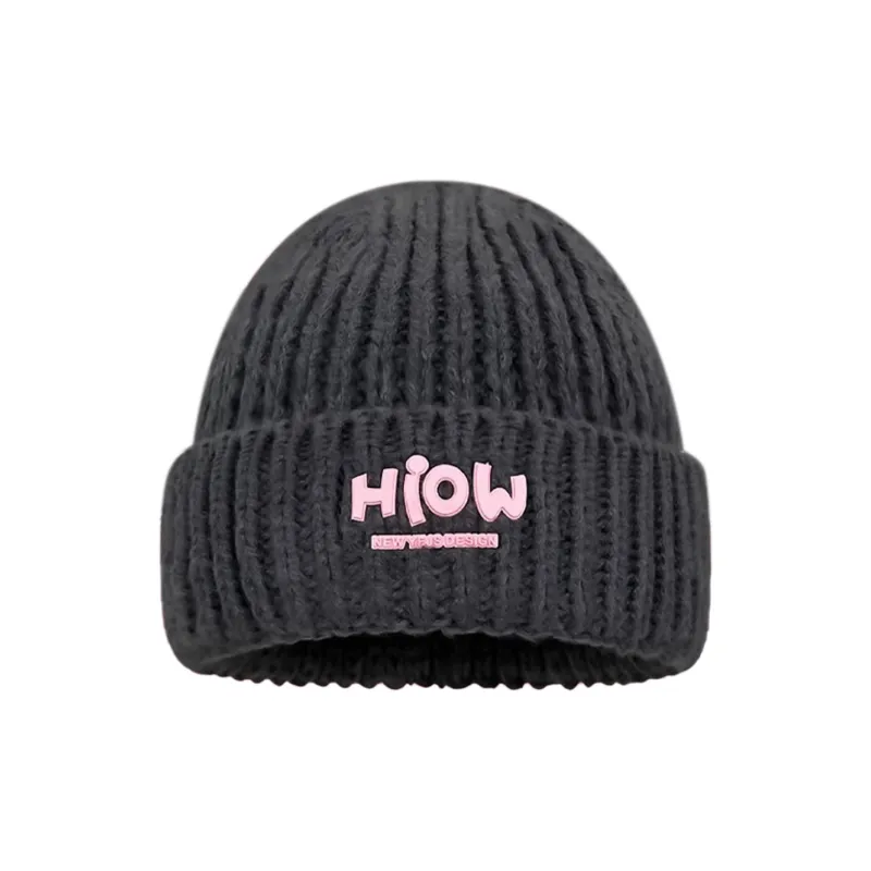 DZP Yarn Beanies Unisex Ecru Khaki Brown Fuchsia Purple Jasper Dark Gray Black-6