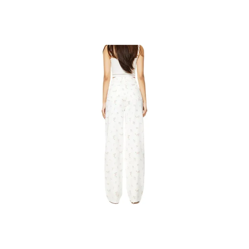 Kazakhstan Jeans Women's Floral White-1