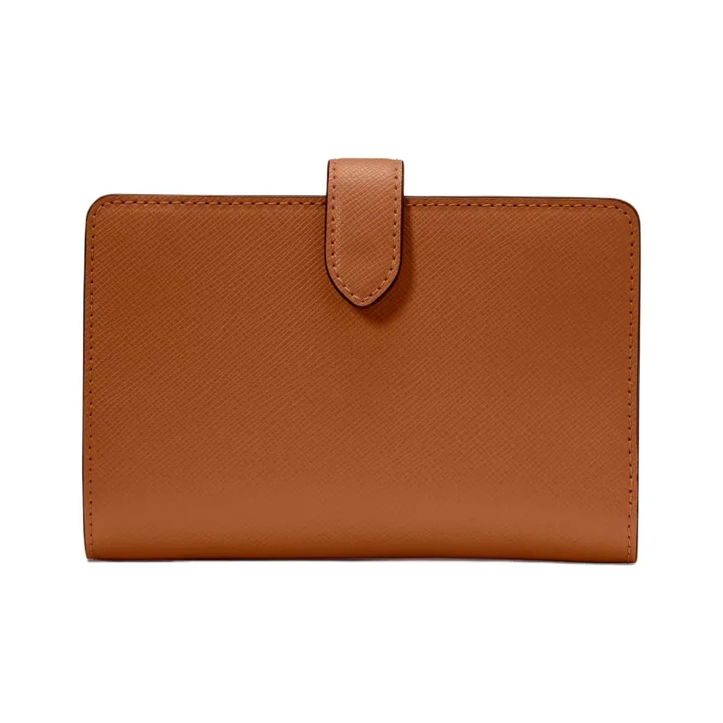 Kate Spade Cross Grain Leather Wallet Medium Size Women's Clay-1