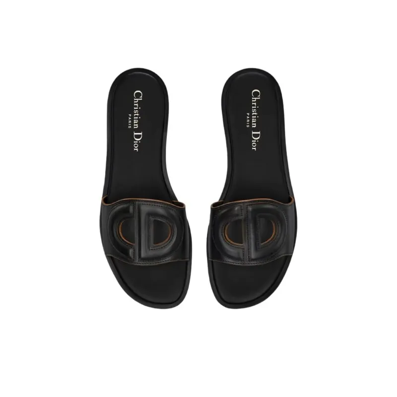 DIOR D Club Slide Slippers Women's Black-3