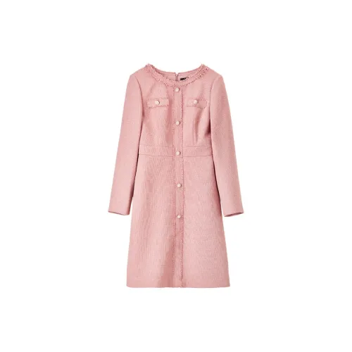 FANQIN Long-Sleeved Dresses Women's Pink