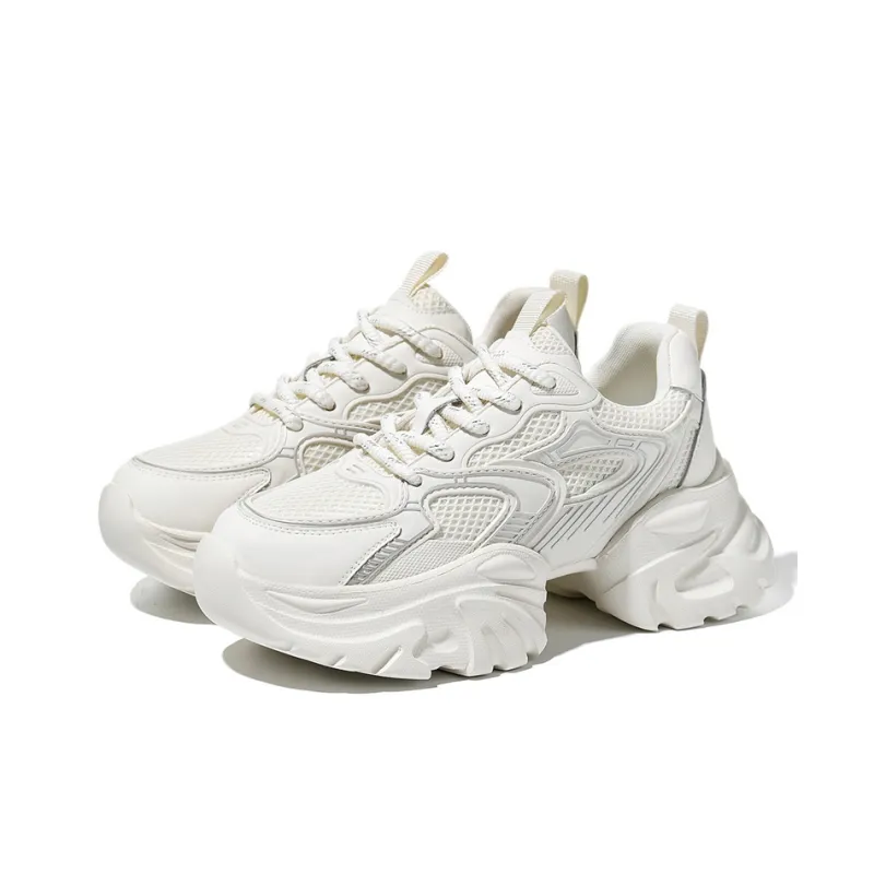 AOKANG Anti-Slip Wear-Resistant Breathable Height Increasing Low-Top Chunky Sneakers Women's-7