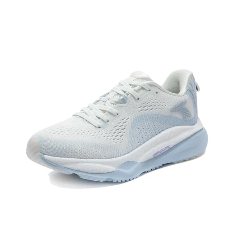 361° Red Flame 4 Anti Slip Wear Resistant Low Top Casual Running Shoes Women's White Blue-1