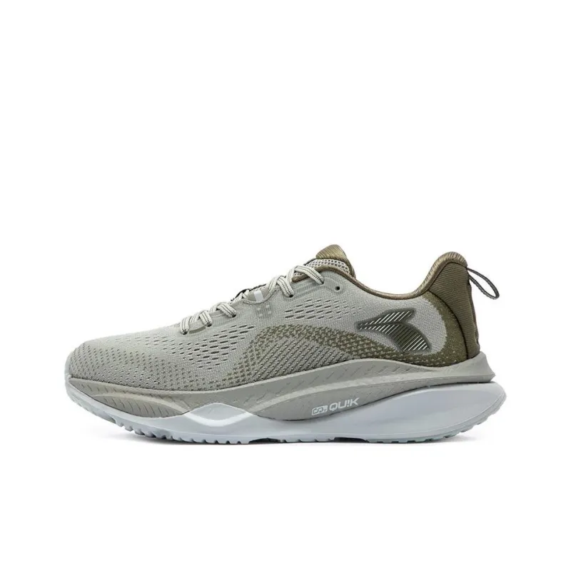 361° Red Flame 4 Durable Breathable Low Top Casual Running Shoes Men's Gray Green-0