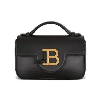 BALMAIN B BUZZ Calfskin One Shoulder Handbag, Crossbody Bag Mini Women's Black