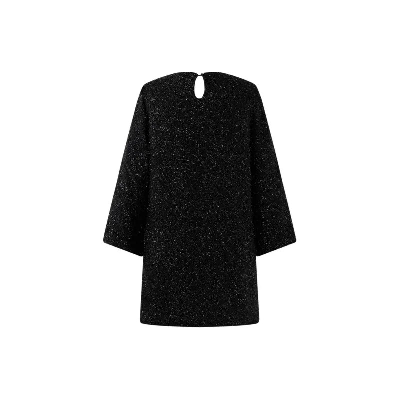 COCOON Long Sleeved Dress Women's Black-1