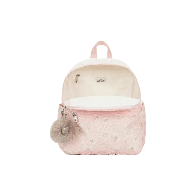 Kipling Polyester Backpack Medium Size Women's Cherry Blossom Pink-1