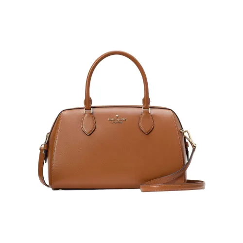Kate Spade Cross-Stitch Leather Handbag Shoulder Bag Crossbody Bag Large Size Women's Clay
