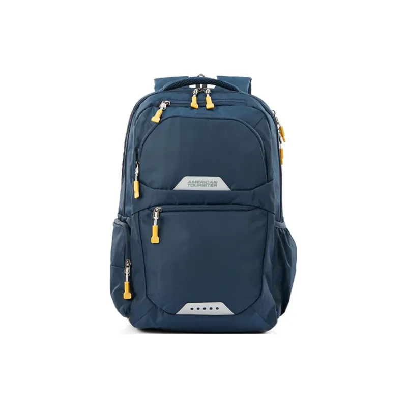 AMERICAN TOURISTER Fabric Backpack Large Size Unisex Black/Blue Purple/Ink Blue/Green-0