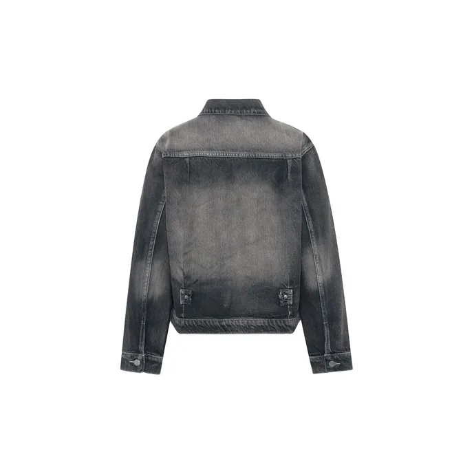 MEIYANG Denim Jacket Women's Dark Gray-1