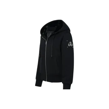 Moose Knuckles Logo patch Faux fur Hoodie