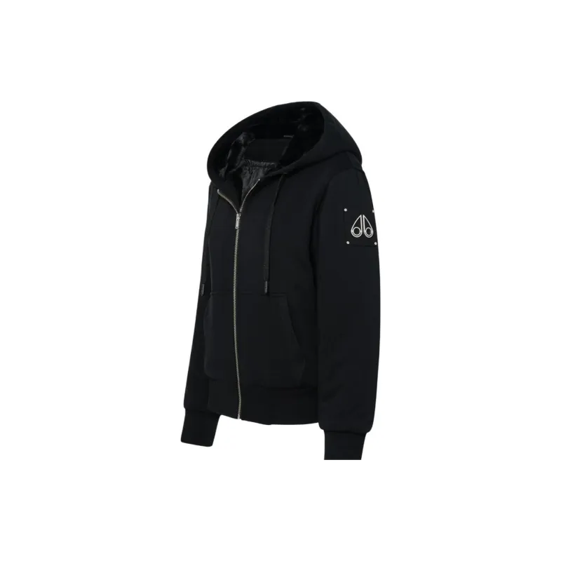 Moose Knuckles Logo patch Faux fur Hoodie-0