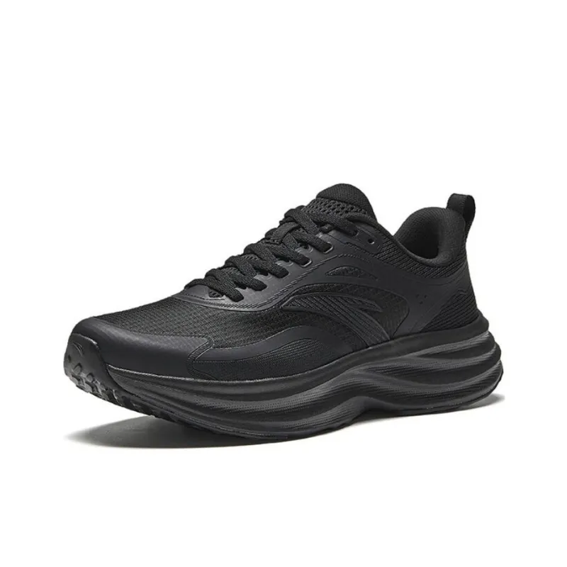 Anta Light Cloud Anti-Slip Wear-Resistant Low-Top Running Shoes Men's Black-1