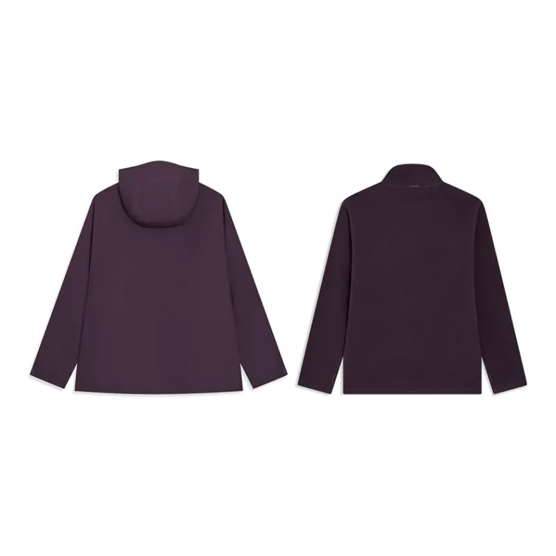 XTEP Wing Windbreaker Jackets Unisex Dark Plum-1