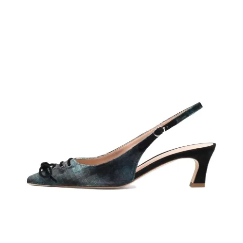 SCAROSSO Livv Velvet Tartan 55mm Pumps