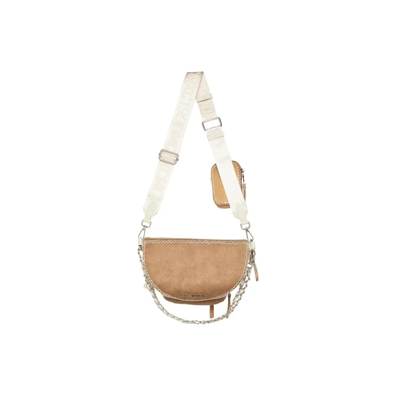 STEVE MADDEN Artificial Leather Shoulder Bag Crossbody Bag Small Size Women's Beige-2