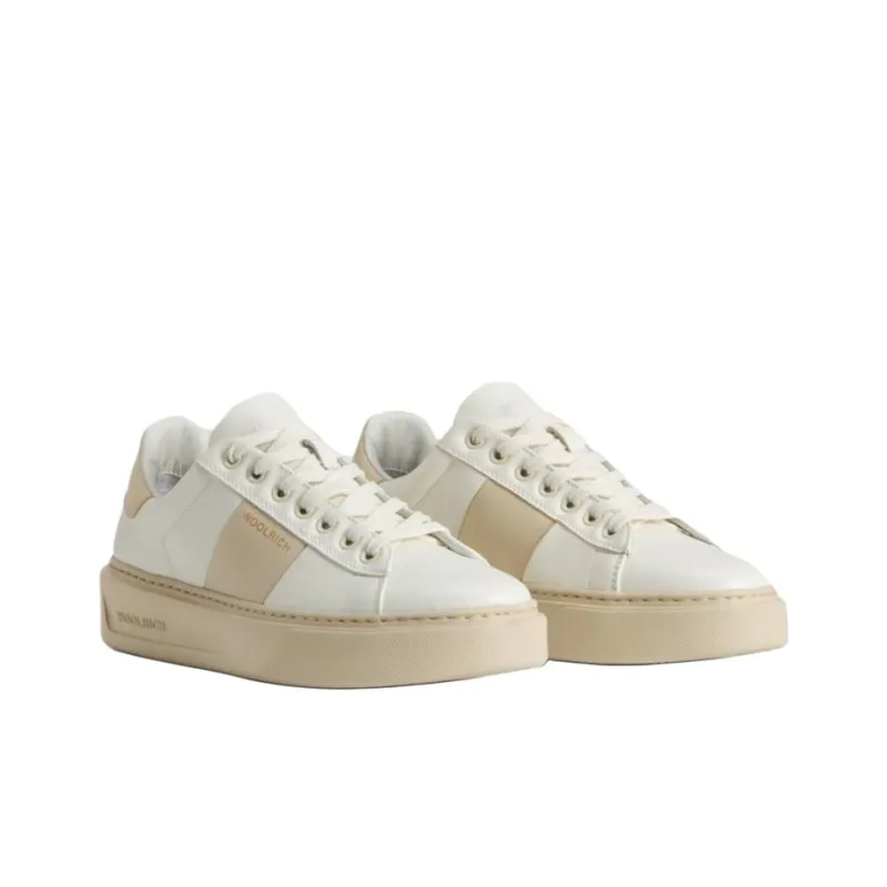 WOOLRICH Court Low-Top Skateboard Shoes Women's Ecru-2